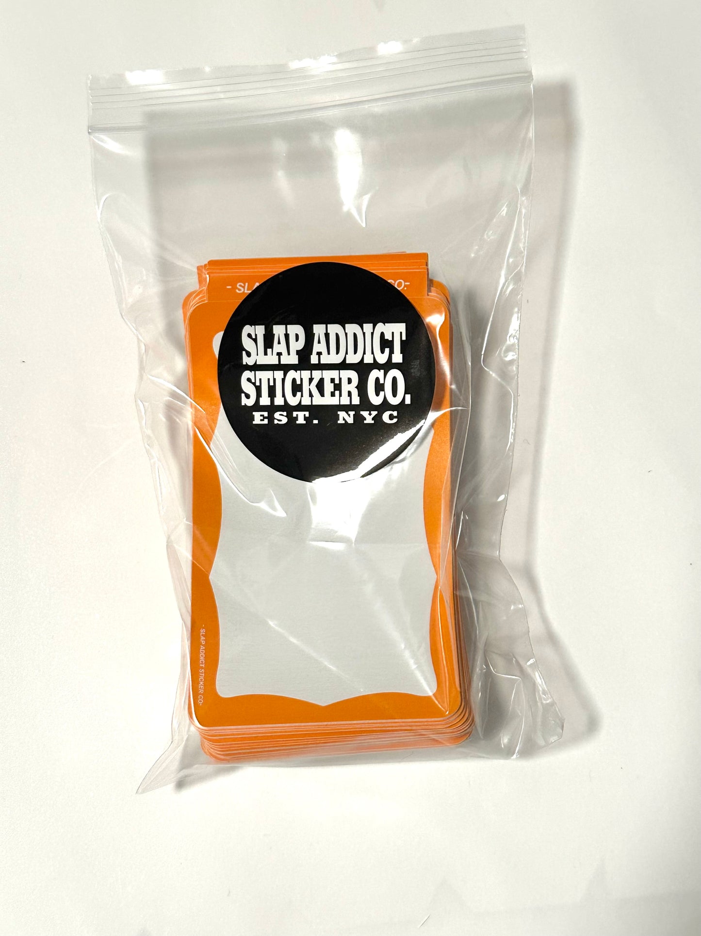 Orange Border Eggshell Sticker 100 Pack