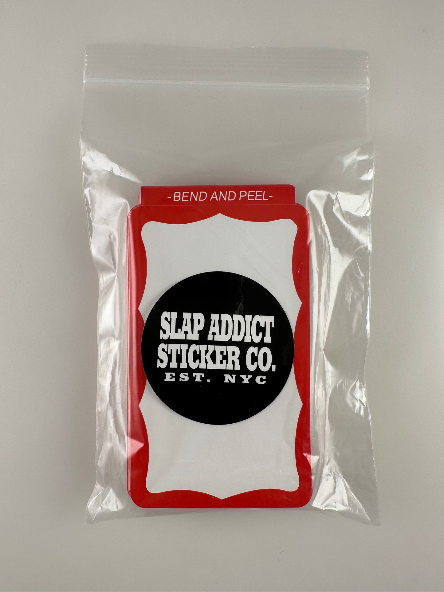 Red Border Eggshell Sticker 100 Pack