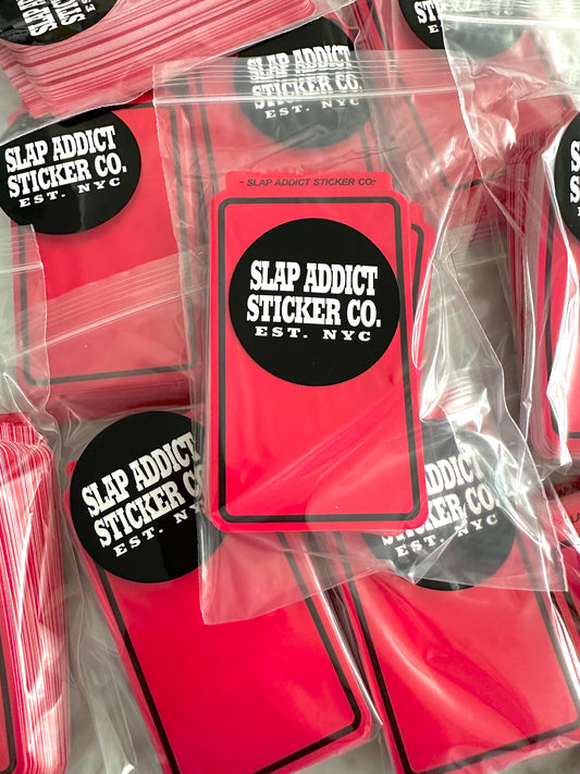 Magenta Eggshell Sticker 100 Pack