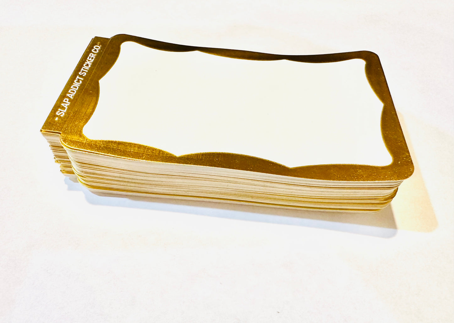 Gold Border Holographic Eggshell Sticker 100 Pack