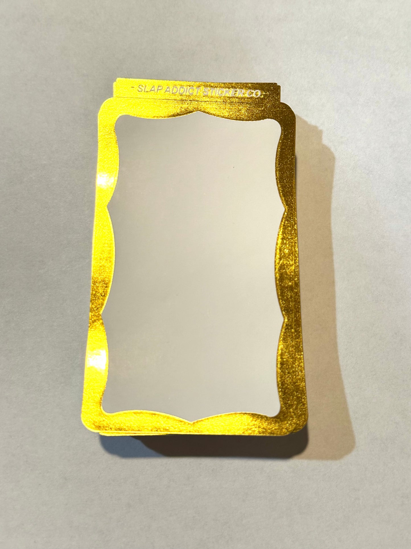 Gold Border Holographic Eggshell Sticker 100 Pack