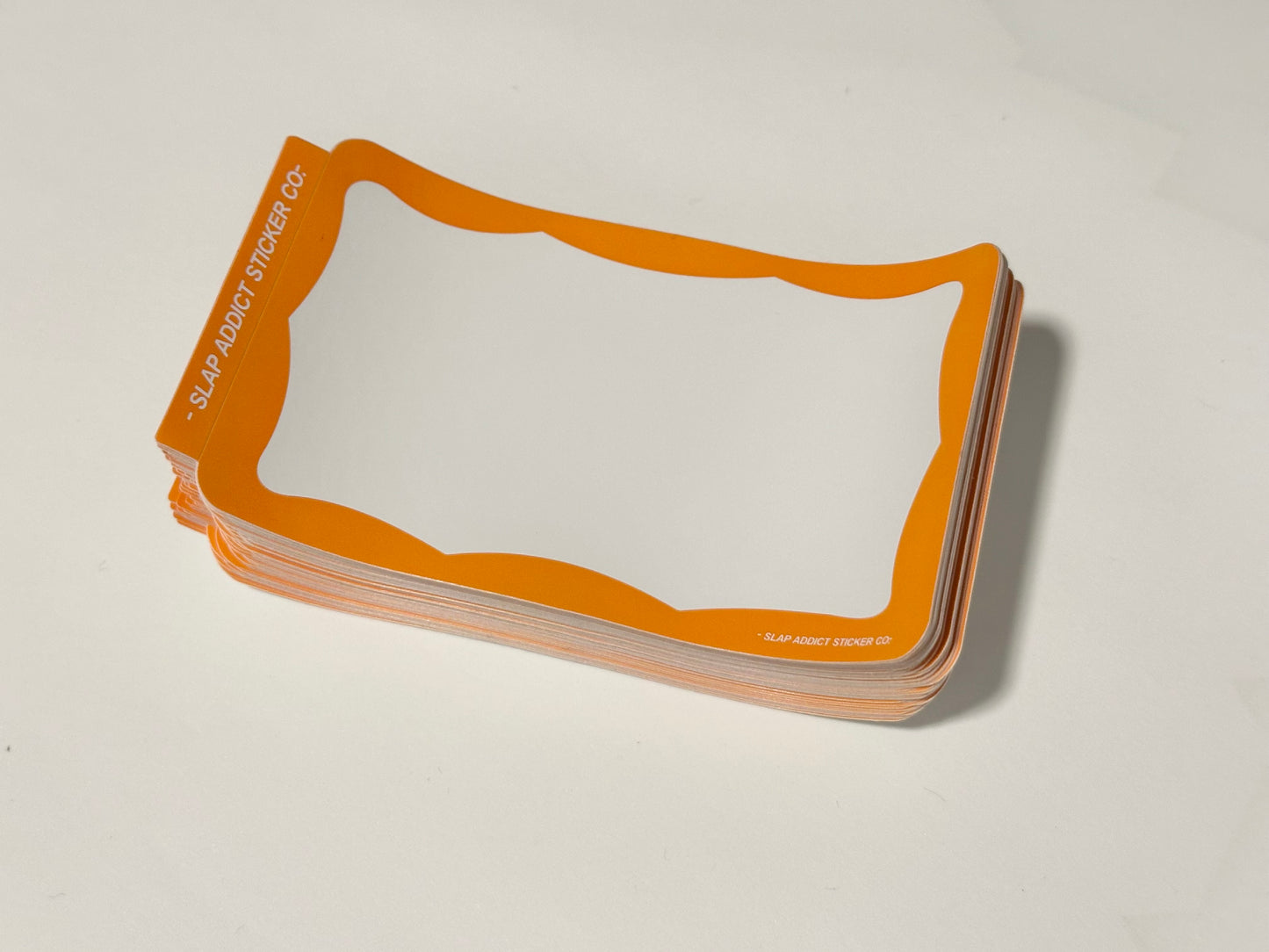 Orange Border Eggshell Sticker 100 Pack
