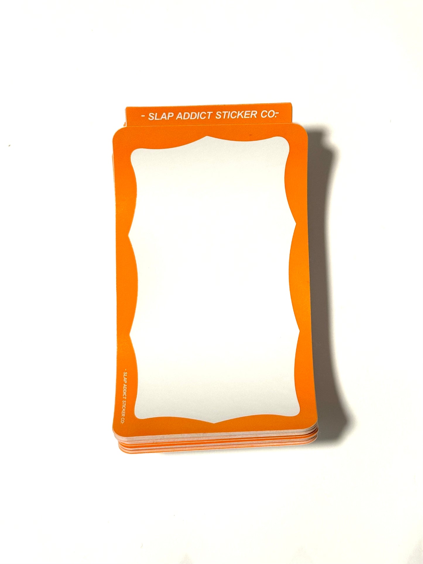 Orange Border Eggshell Sticker 100 Pack