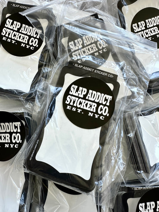 Black Border Eggshell Sticker 100 Pack